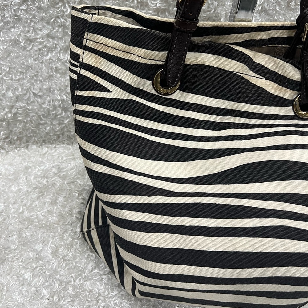 Michael Kors Mk Canvas Tote In Zebra Print - image 4
